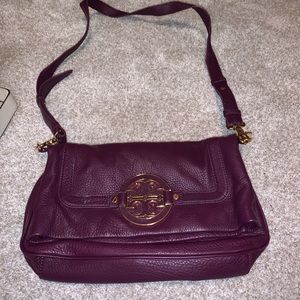 Tory Burch crossbody eggplant in color
